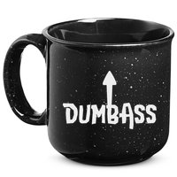 Dumbass Gag Gift Self Deprecating Dumb Ass Arrow Up 15oz Campfire Ceramic Mug