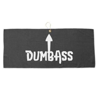 Dumbass Gag Gift Self Deprecating Dumb Ass Arrow Up Large Microfiber Waffle Golf Towel
