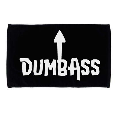 Dumbass Gag Gift Self Deprecating Dumb Ass Arrow Up Microfiber Hand Towel