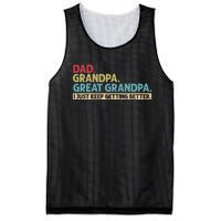 Dad Grandpa Great Grandpa I Just Keep Getting Better Mesh Reversible Basketball Jersey Tank