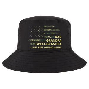 Dad Grandpa Great Grandpa Fathers Day Flag Gift Tee Cool Comfort Performance Bucket Hat