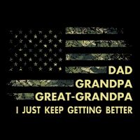 Dad Grandpa Great Grandpa Fathers Day Flag Gift Tee Impact Tech Backpack