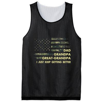 Dad Grandpa Great Grandpa Fathers Day Flag Gift Tee Mesh Reversible Basketball Jersey Tank