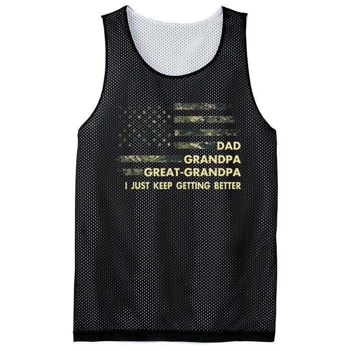 Dad Grandpa Great Grandpa Fathers Day Flag Gift Tee Mesh Reversible Basketball Jersey Tank