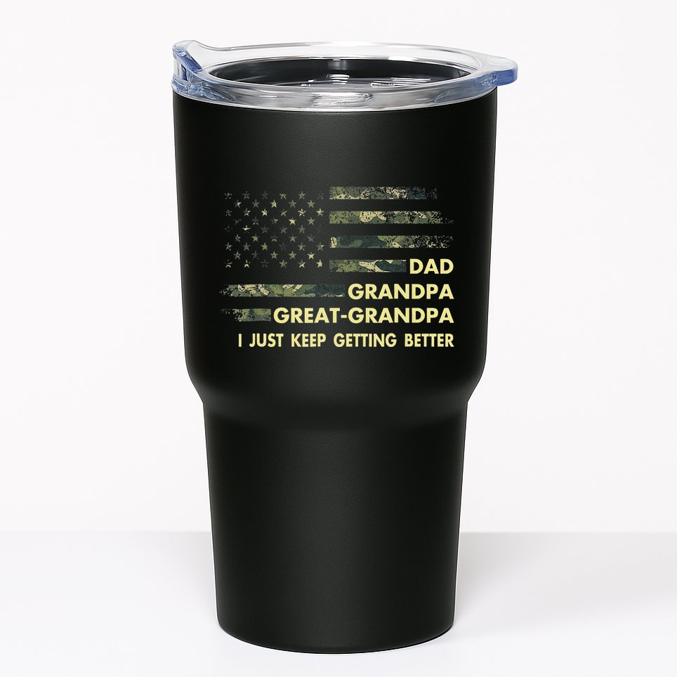 Dad Grandpa Great Grandpa Fathers Day Flag Gift Tee Tumbler