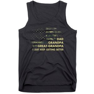 Dad Grandpa Great Grandpa Fathers Day Flag Gift Tee Tank Top