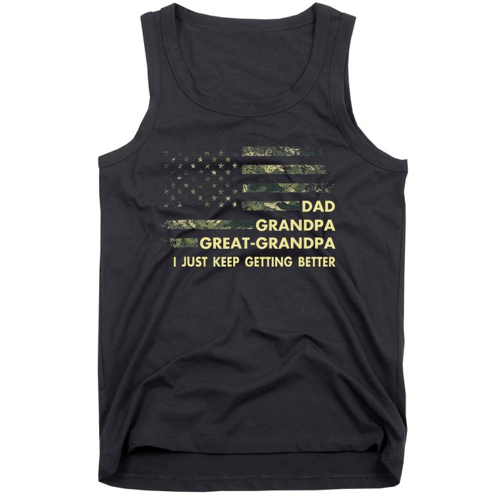 Dad Grandpa Great Grandpa Fathers Day Flag Gift Tee Tank Top