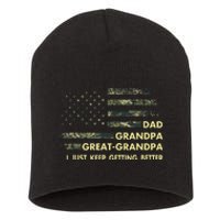 Dad Grandpa Great Grandpa Fathers Day Flag Gift Tee Short Acrylic Beanie