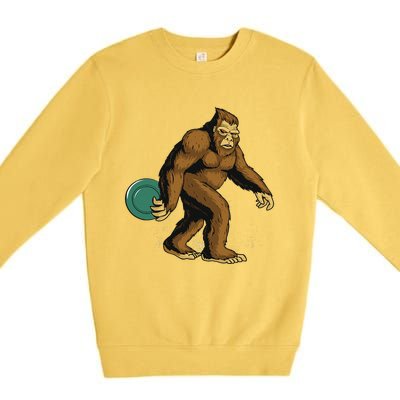 Disc Golf Gifts Bigfoot Disc Golf & WoHalloween Premium Crewneck Sweatshirt