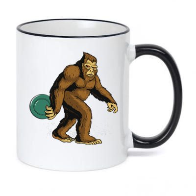 Disc Golf Gifts Bigfoot Disc Golf & WoHalloween 11oz Black Color Changing Mug