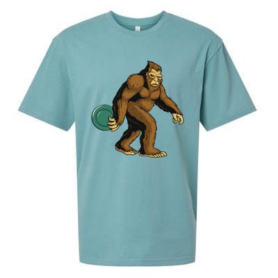 Disc Golf Gifts Bigfoot Disc Golf & WoHalloween Sueded Cloud Jersey T-Shirt