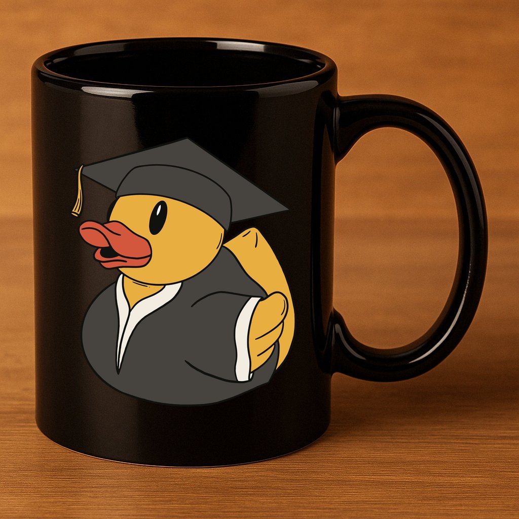Duck Graduation Gift 11oz C Handle Ceramic Mug