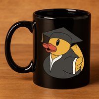 Duck Graduation Gift 11oz C Handle Ceramic Mug