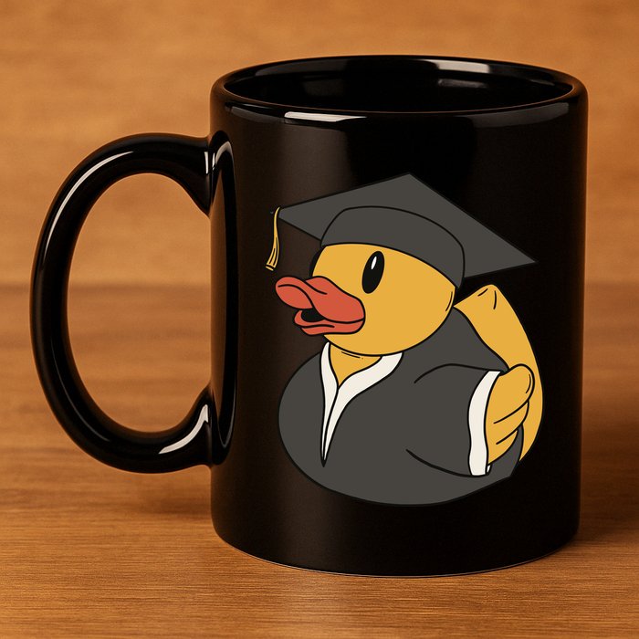 Duck Graduation Gift 11oz C Handle Ceramic Mug