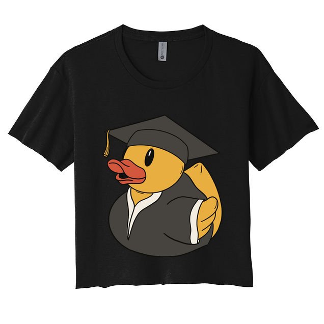 Duck Graduation Gift Women's Crop Top Tee
