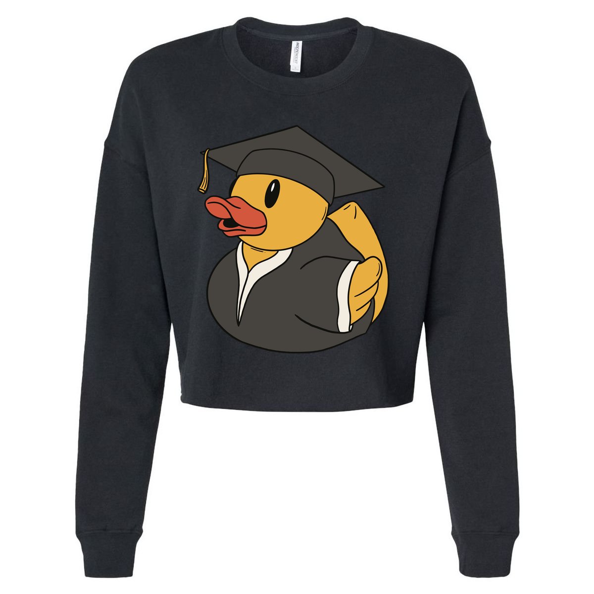 Duck Graduation Gift Cropped Pullover Crew