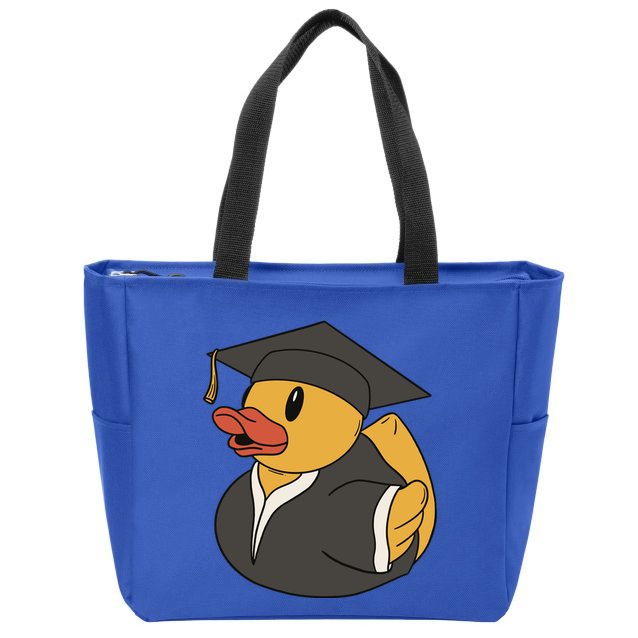 Duck Graduation Gift Zip Tote Bag