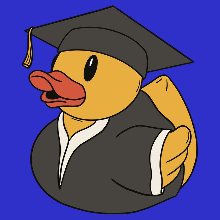 Duck Graduation Gift Zip Tote Bag