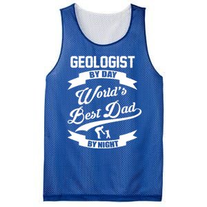 Dad Geologist Gift Geologist By Day Dad At Night Funny Gift Mesh Reversible Basketball Jersey Tank