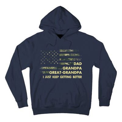 Dad Grandpa Great Grandpa Fathers Day Flag Gift Tall Hoodie