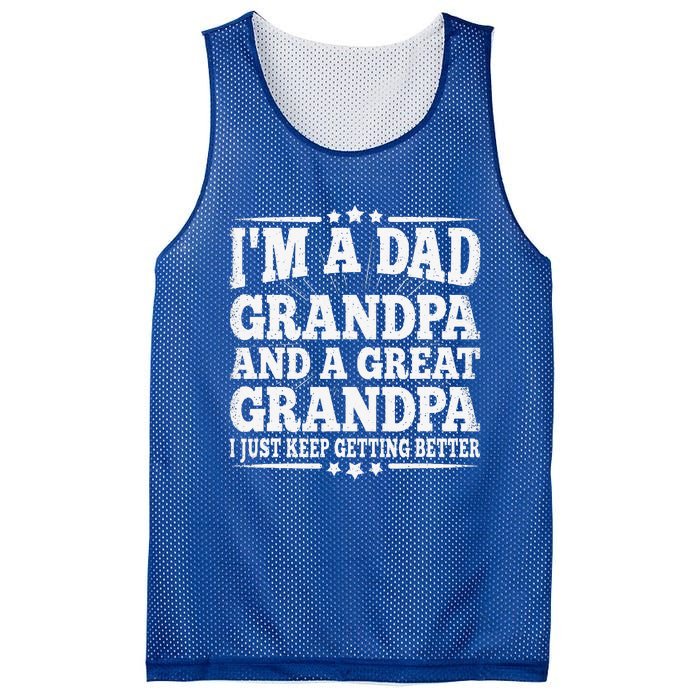 Dad Grandpa Great Grandpa Grandfather Grand Fathers Day Mesh Reversible Basketball Jersey Tank