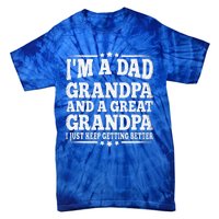 Dad Grandpa Great Grandpa Grandfather Grand Fathers Day Tie-Dye T-Shirt