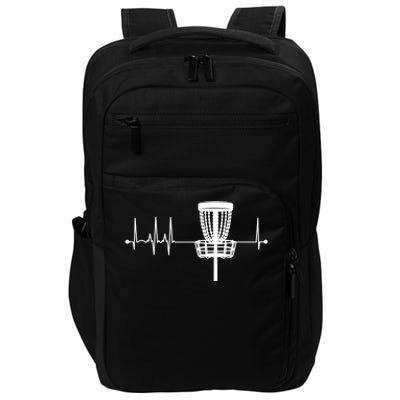 Disc Golf Heartbeat Pulse Frisbee Golf Gift Love Disc Golf Gift Impact Tech Backpack