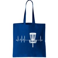 Disc Golf Heartbeat Pulse Frisbee Golf Gift Love Disc Golf Gift Tote Bag