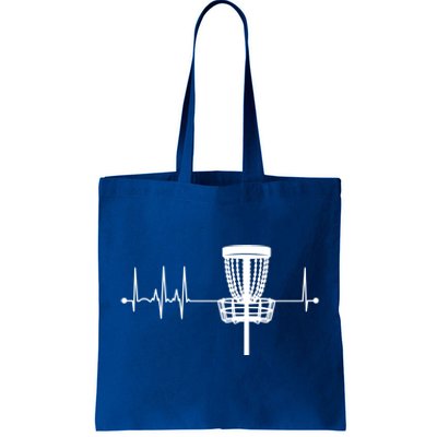 Disc Golf Heartbeat Pulse Frisbee Golf Gift Love Disc Golf Gift Tote Bag