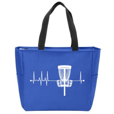 Disc Golf Heartbeat Pulse Frisbee Golf Gift Love Disc Golf Gift Zip Tote Bag