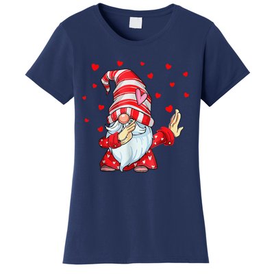 Dabbing Gnomes Heart Happy Valentines Day Couple Gifts Women's T-Shirt