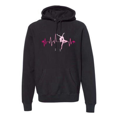 Dance Girl Heart Beat Hoodie Dancing Dancer Ballet Gift Premium Hoodie