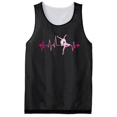 Dance Girl Heart Beat Hoodie Dancing Dancer Ballet Gift Mesh Reversible Basketball Jersey Tank