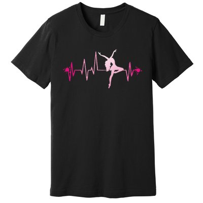 Dance Girl Heart Beat Hoodie Dancing Dancer Ballet Gift Premium T-Shirt