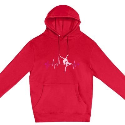 Dance Girl Heart Beat Hoodie Dancing Dancer Ballet Gift Premium Pullover Hoodie