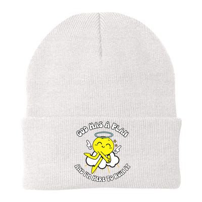 Doublecrossco God Has A Plan And IM Here To Ruin It Knit Cap Winter Beanie