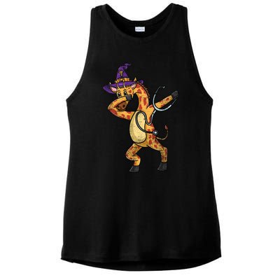 Dabbing Giraffe Halloween Nurse Vintage Gift Ladies PosiCharge Tri-Blend Wicking Tank