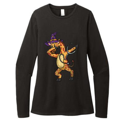 Dabbing Giraffe Halloween Nurse Vintage Gift Womens CVC Long Sleeve Shirt