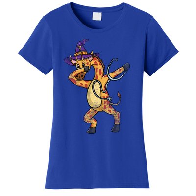 Dabbing Giraffe Halloween Nurse Vintage Gift Women's T-Shirt