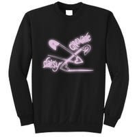 Daisy Grenade Heart Safety Pins Boyfriend Fit Sweatshirt