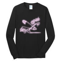 Daisy Grenade Heart Safety Pins Boyfriend Fit Tall Long Sleeve T-Shirt