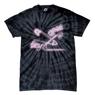 Daisy Grenade Heart Safety Pins Boyfriend Fit Tie-Dye T-Shirt