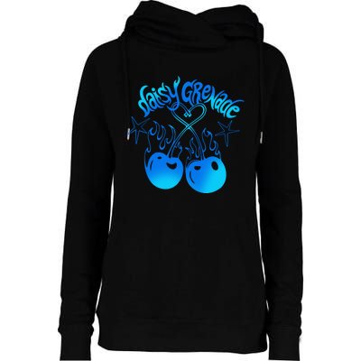 Daisy Grenade Hot T.O.P.I.C Daisy Grenade Flaming Cherries Womens Funnel Neck Pullover Hood