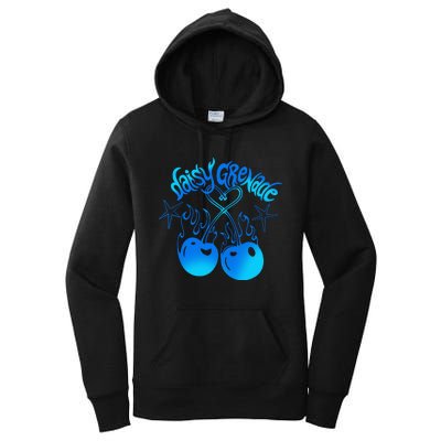 Daisy Grenade Hot T.O.P.I.C Daisy Grenade Flaming Cherries Women's Pullover Hoodie