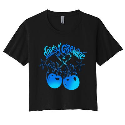 Daisy Grenade Hot T.O.P.I.C Daisy Grenade Flaming Cherries Women's Crop Top Tee