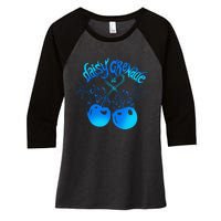 Daisy Grenade Hot T.O.P.I.C Daisy Grenade Flaming Cherries Women's Tri-Blend 3/4-Sleeve Raglan Shirt