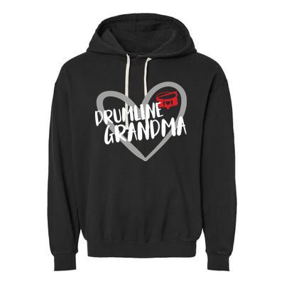 Drumline Grandma Heart Marching Band Garment-Dyed Fleece Hoodie