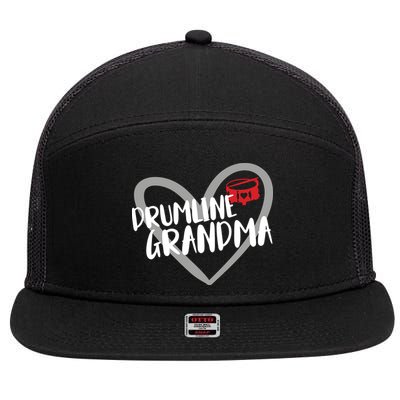 Drumline Grandma Heart Marching Band 7 Panel Mesh Trucker Snapback Hat