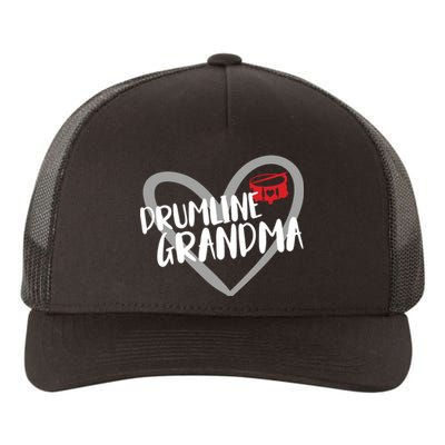 Drumline Grandma Heart Marching Band Yupoong Adult 5-Panel Trucker Hat