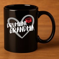 Drumline Grandma Heart Marching Band 11oz C Handle Ceramic Mug